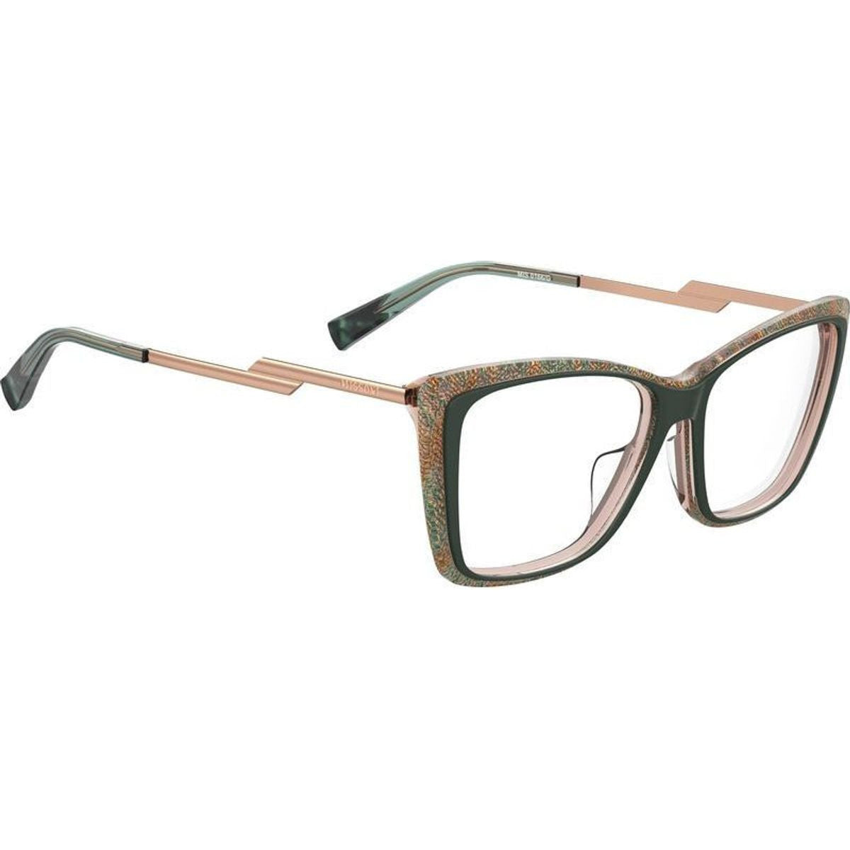 MIS 0166/G, Pink Green Pattern/Clear Lenses