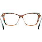 MIS 0166/G, Pink Green Pattern/Clear Lenses