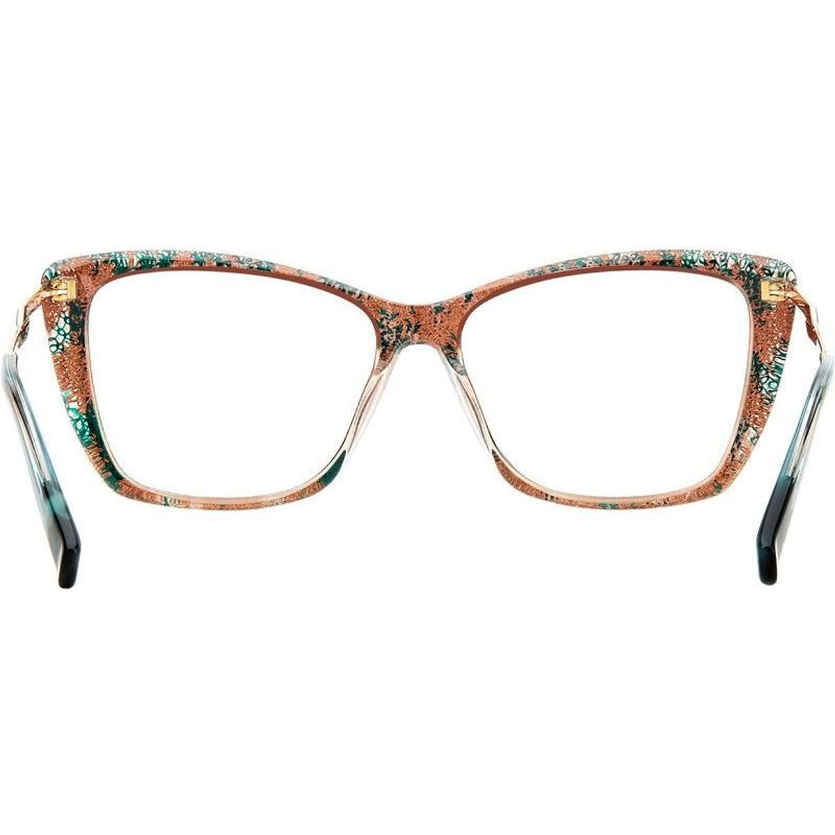 MIS 0166/G, Pink Green Pattern/Clear Lenses