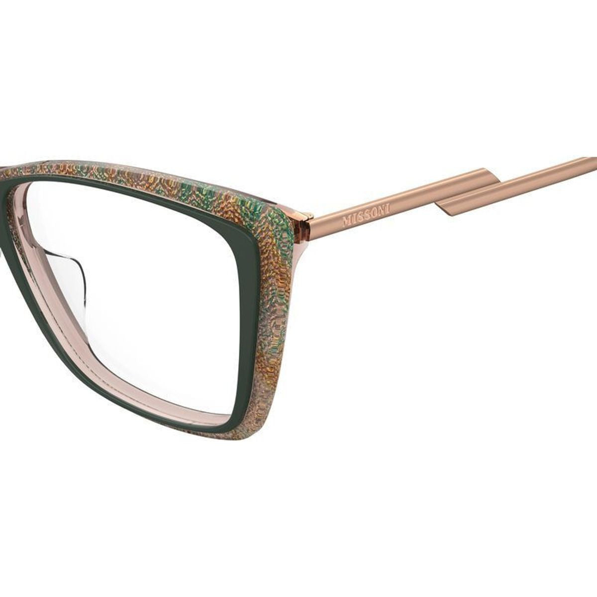 MIS 0166/G, Pink Green Pattern/Clear Lenses