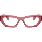 03XV, Transparent Bordeaux/Clear Lenses 53 Eye Size