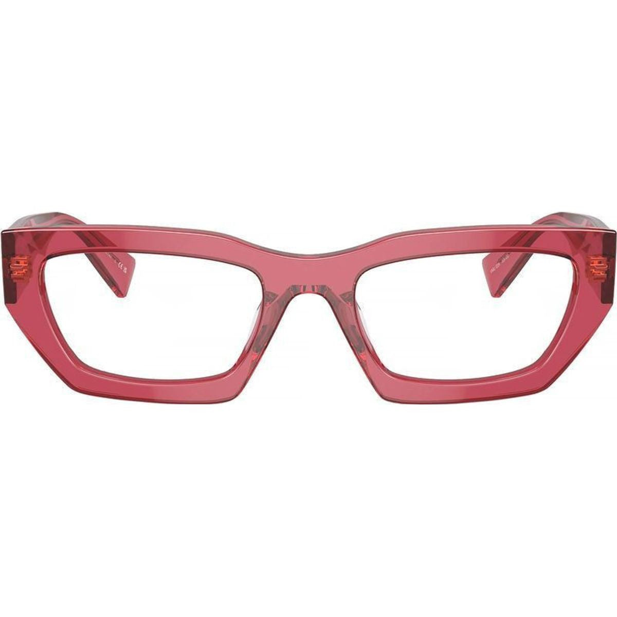 03XV, Transparent Bordeaux/Clear Lenses 53 Eye Size