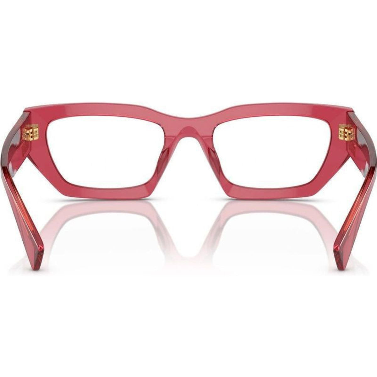 03XV, Transparent Bordeaux/Clear Lenses 53 Eye Size