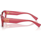 03XV, Transparent Bordeaux/Clear Lenses 53 Eye Size