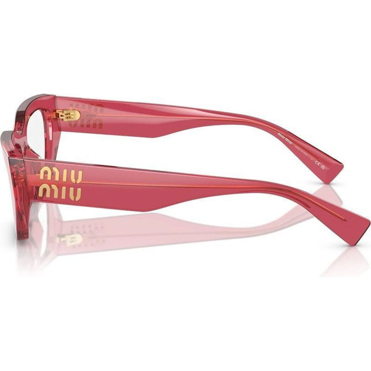 03XV, Transparent Bordeaux/Clear Lenses 53 Eye Size