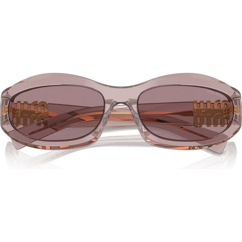MU14ZS, Transparent Mauve/Light Purple Brown Lenses