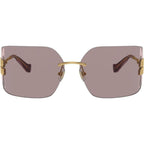 MU54YS, Gold/Light Purple Brown Lenses