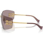 MU54YS, Gold/Light Purple Brown Lenses
