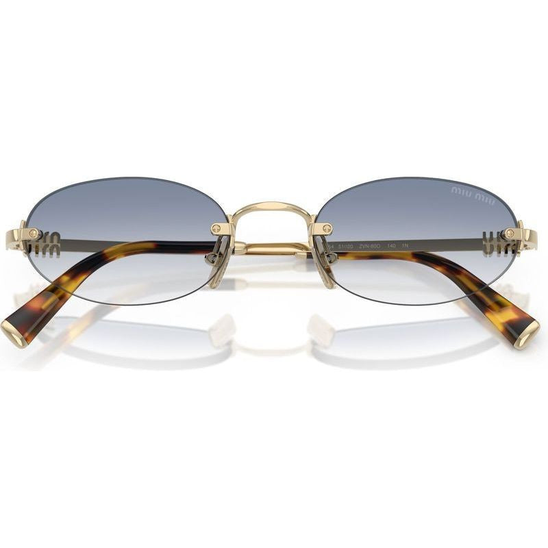 MUA54S, Pale Gold/Light Blue Clear Gradient Lenses