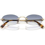 MUA54S, Pale Gold/Light Blue Clear Gradient Lenses