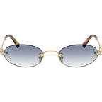 MUA54S, Pale Gold/Light Blue Clear Gradient Lenses
