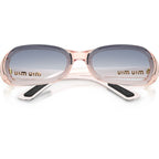 Miu Miu MUC07SU Transparent Pink Blue Clear Gradient Front2