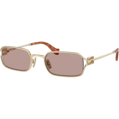Miu Miu MUC50S Pale Gold Light Purple Brown Angle