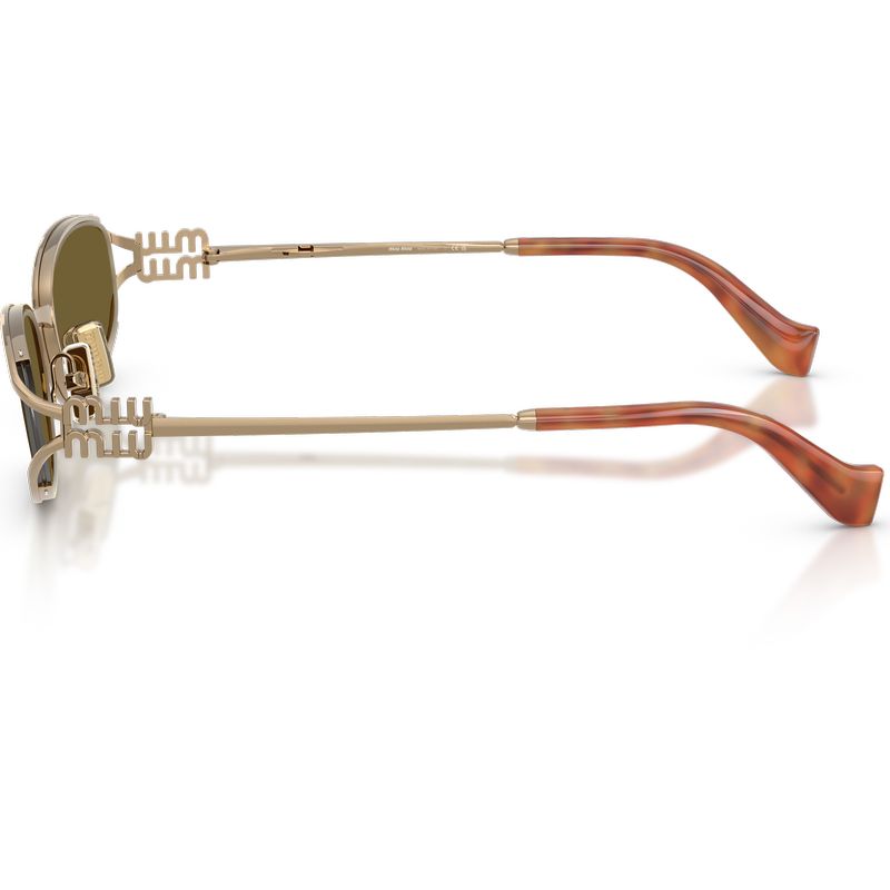 Miu Miu MUC51S Old Gold Dark Brown Side