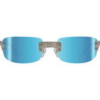 Luna 2, Satin Chrome/Blue Water Mirror Polarised Lenses