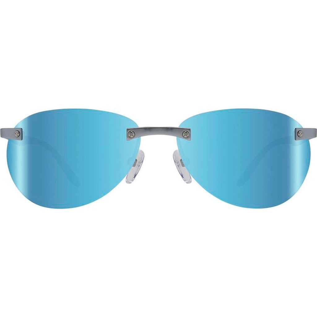 Voyager, Satin Chrome/Blue Water Mirror Polarised Lenses