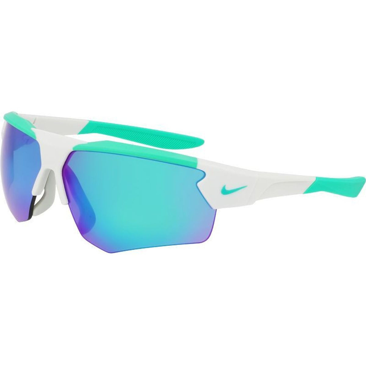 Cloak Duo, Matte Light Silver/Green Mirror Lenses