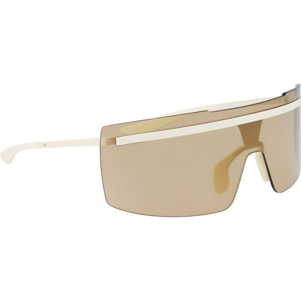 Echo Shield, Matte Coconut Milk/Gold Mirror Lenses