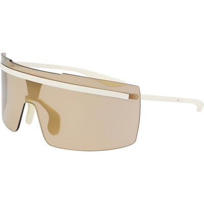 Echo Shield, Matte Coconut Milk/Gold Mirror Lenses