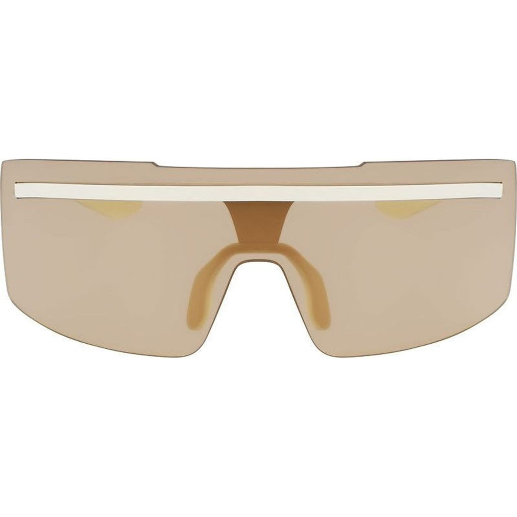 Echo Shield, Matte Coconut Milk/Gold Mirror Lenses