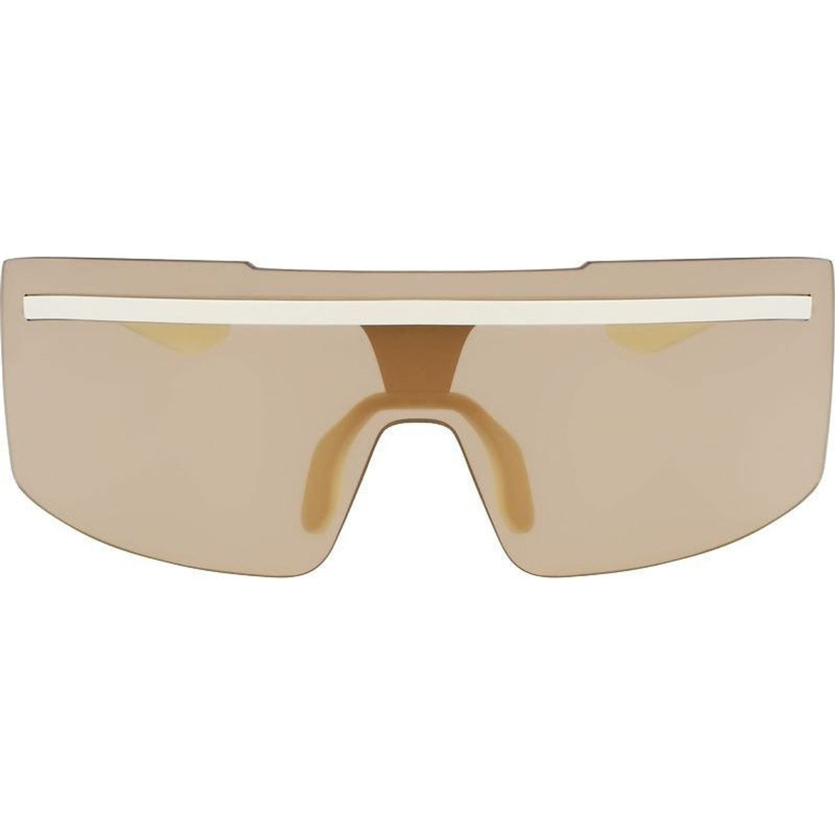 Echo Shield, Matte Coconut Milk/Gold Mirror Lenses