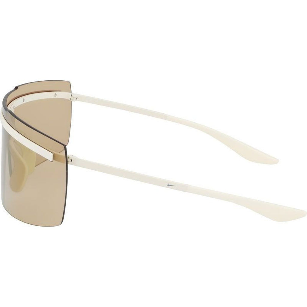Echo Shield, Matte Coconut Milk/Gold Mirror Lenses