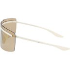 Echo Shield, Matte Coconut Milk/Gold Mirror Lenses