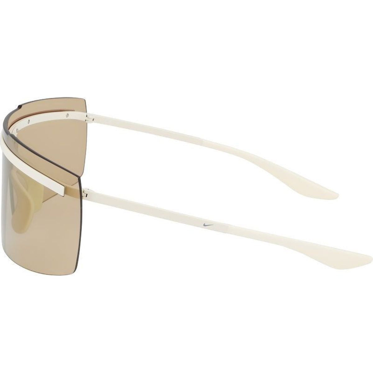 Echo Shield, Matte Coconut Milk/Gold Mirror Lenses