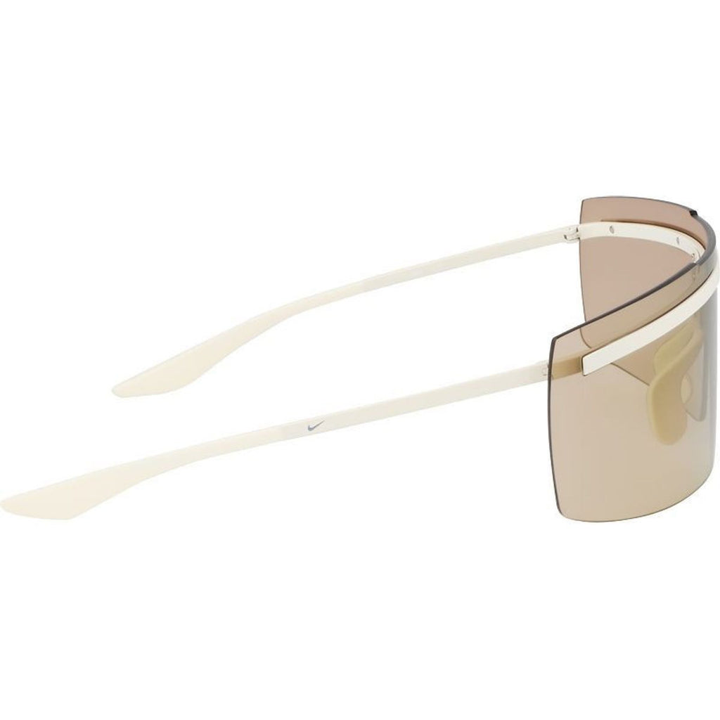 Echo Shield, Matte Coconut Milk/Gold Mirror Lenses