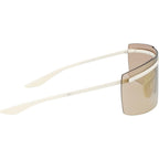 Echo Shield, Matte Coconut Milk/Gold Mirror Lenses