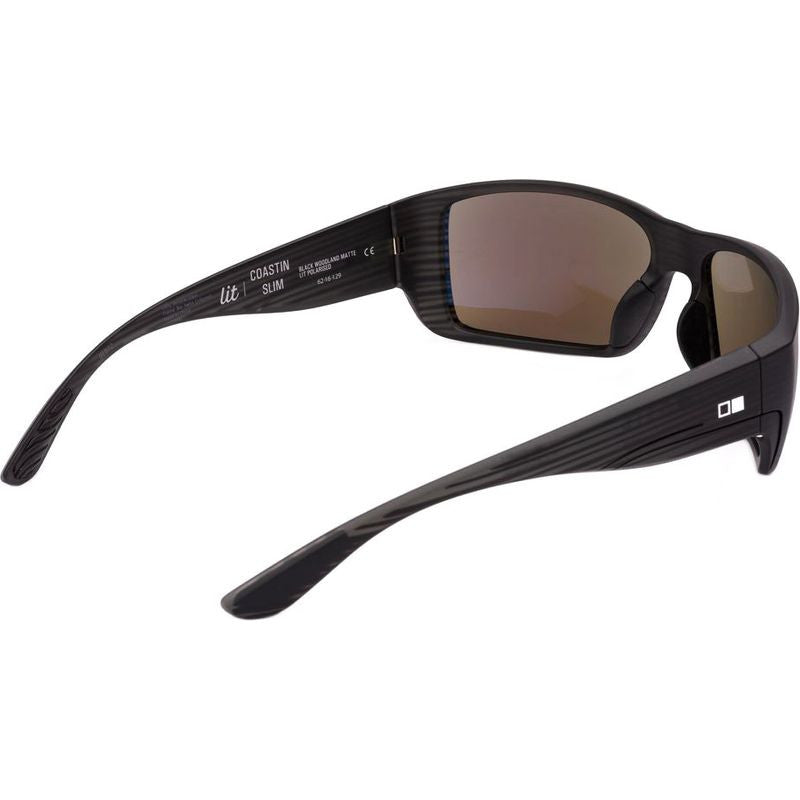 Coastin Slim, Matte Black Woodland/L.I.T Blue Mirror Glass Polarised Lenses