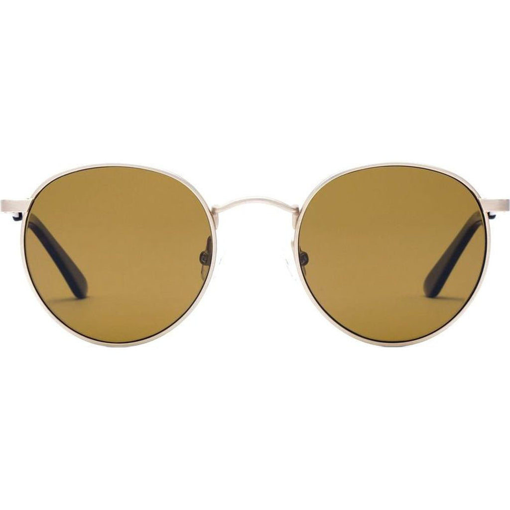 Flint, Brushed Gold/Brown Glass Lenses
