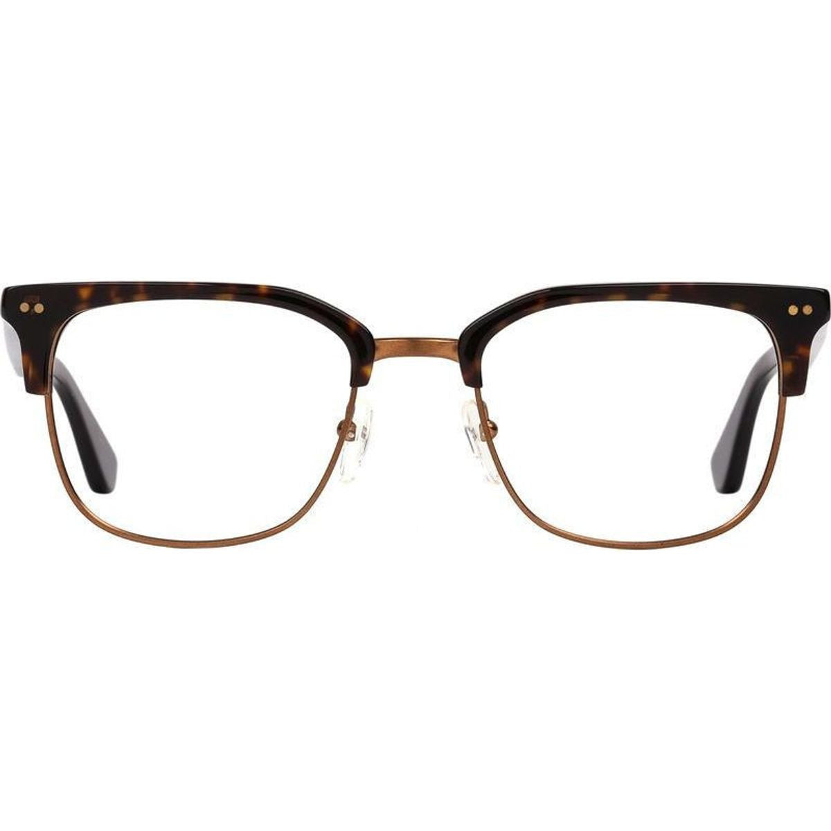 100 Club RX, Eco Havana and Brushed Copper/Clear Lenses