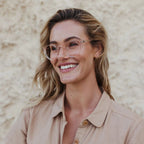 Jazmine RX, Eco Peach Pit/Clear Lenses