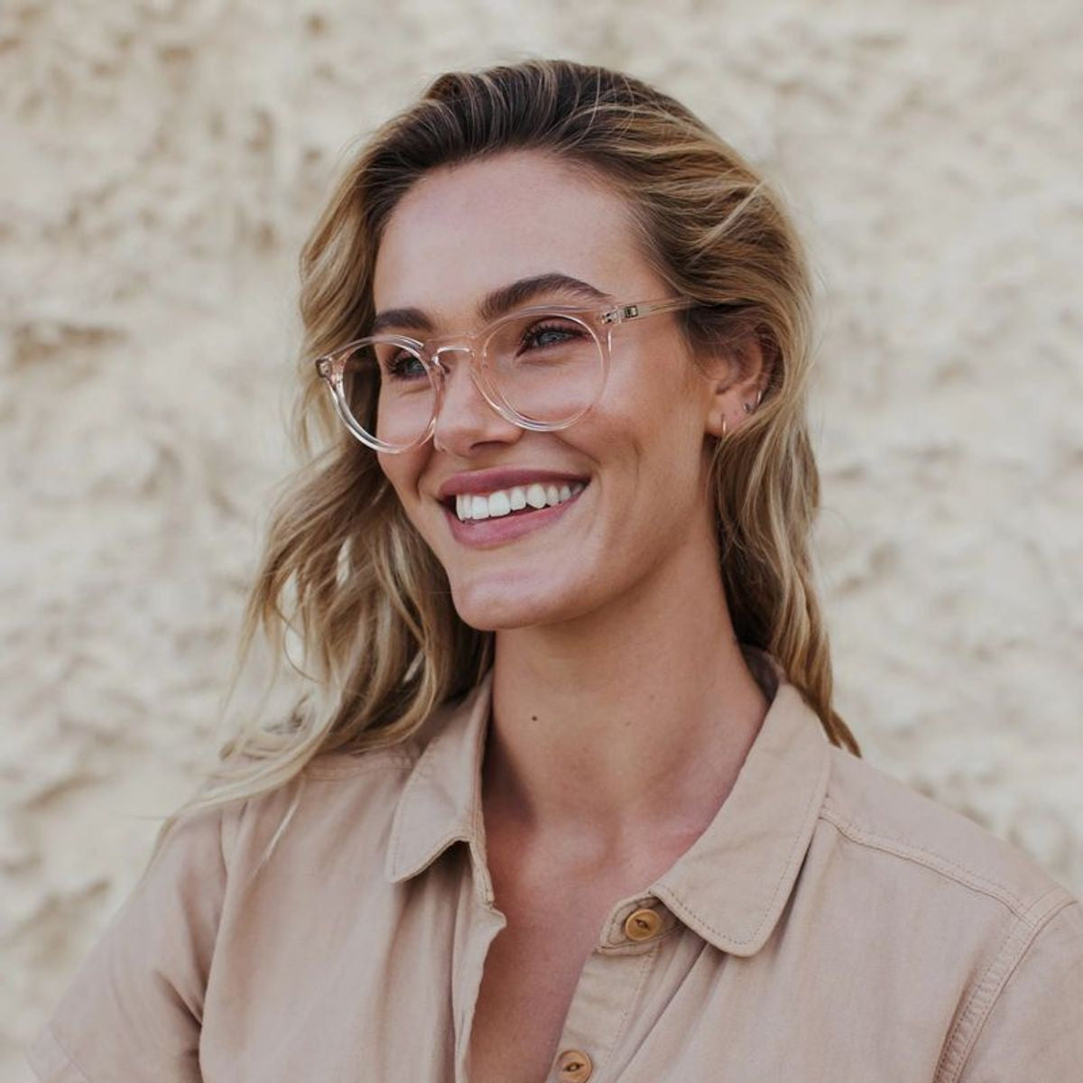 Jazmine RX, Eco Peach Pit/Clear Lenses