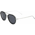 Templin, Matte Black and Brushed Silver/Grey Glass Lenses