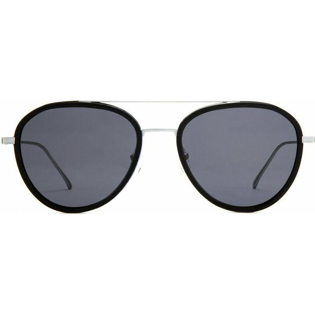 Templin, Matte Black and Brushed Silver/Grey Glass Lenses