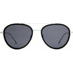 Templin, Matte Black and Brushed Silver/Grey Glass Lenses