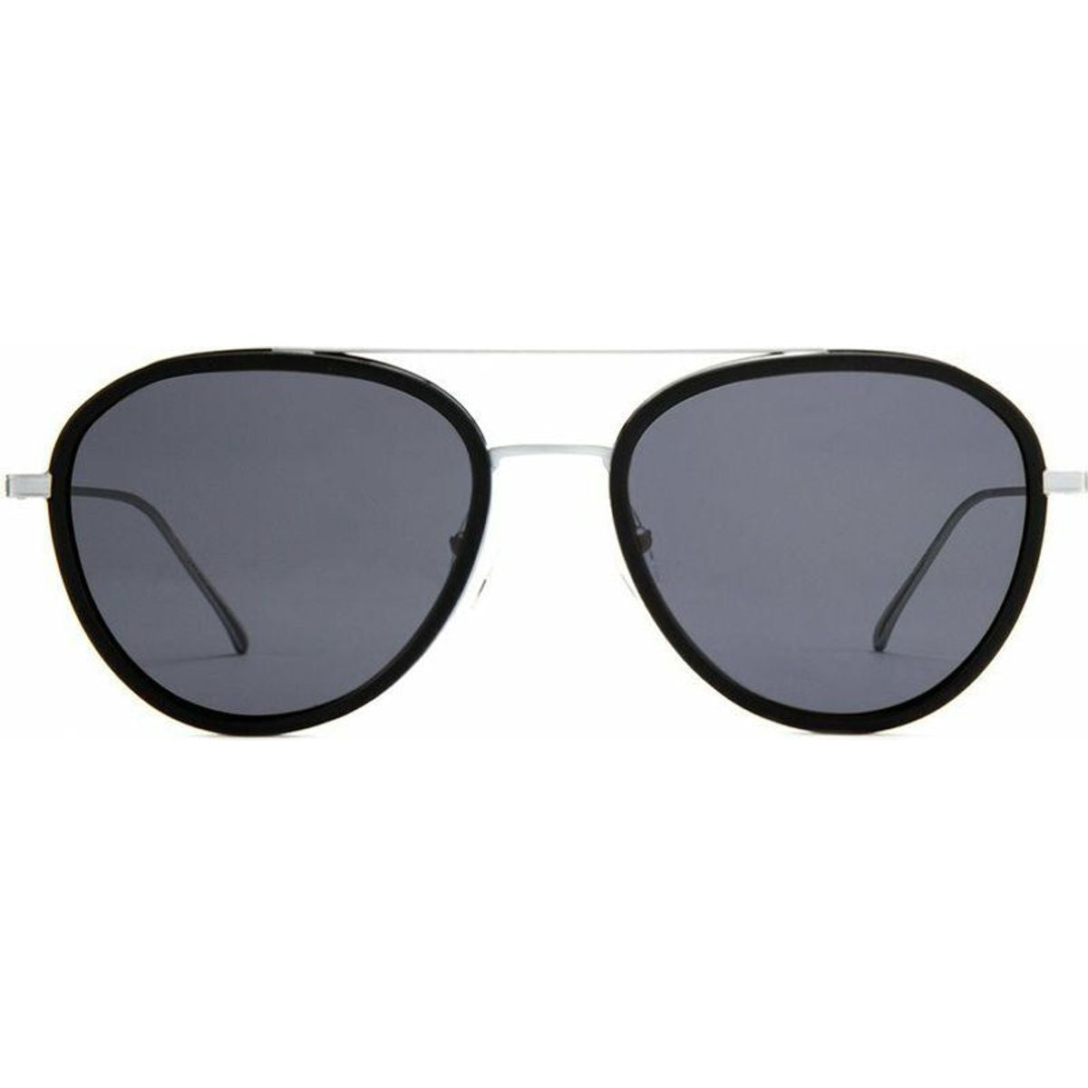 Templin, Matte Black and Brushed Silver/Grey Glass Lenses