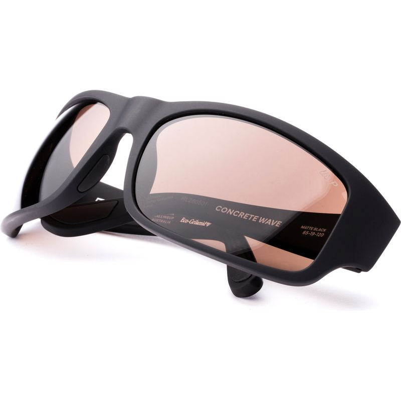 OTIS Concrete Wave Matte Black L.I.T Brown Polarised Angle2