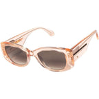 Valley Eyewear Sid (O), Crystal Pink with Rose Gold Metal Trim/Brown Gradient Lenses