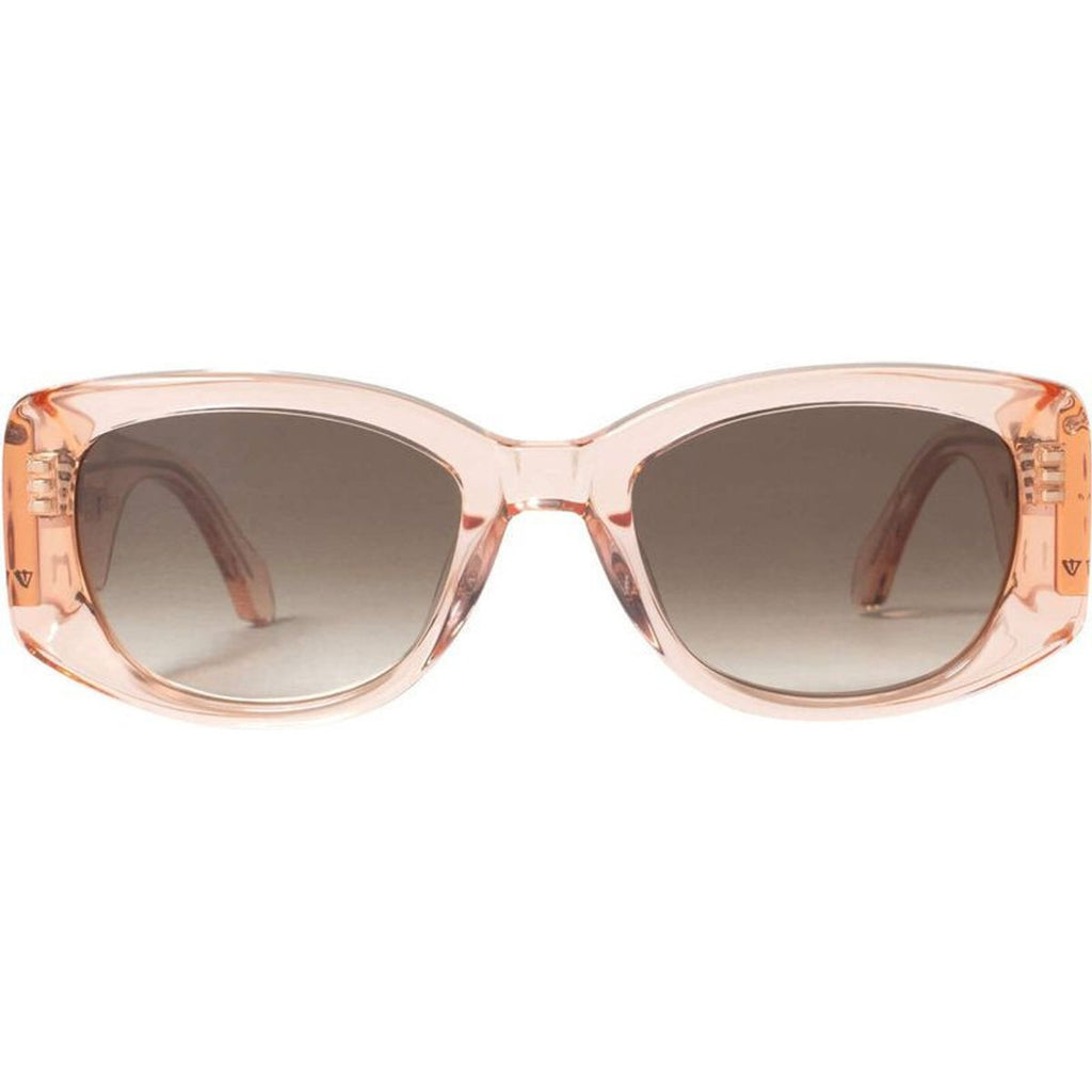 Valley Eyewear Sid (O), Crystal Pink with Rose Gold Metal Trim/Brown Gradient Lenses