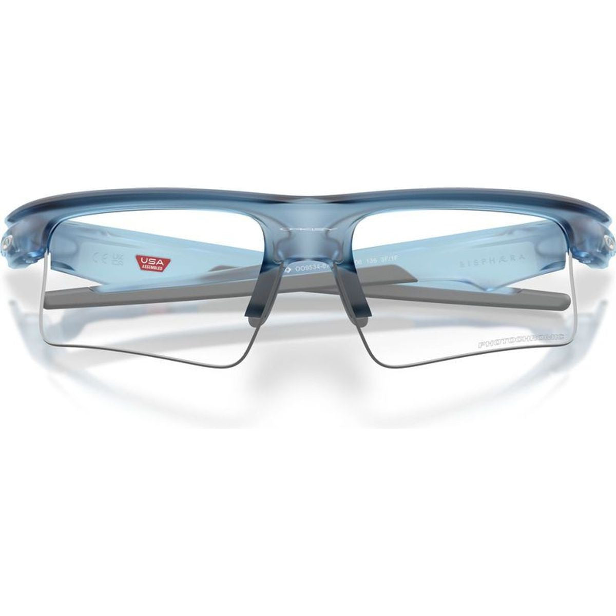 Bisphaera Speed, Matte Transparent Stonewash/Clear to Black Iridium Photochromic Lenses