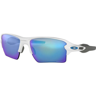 Flak 2.0 XL, Polished White/Prizm Sapphire Lenses