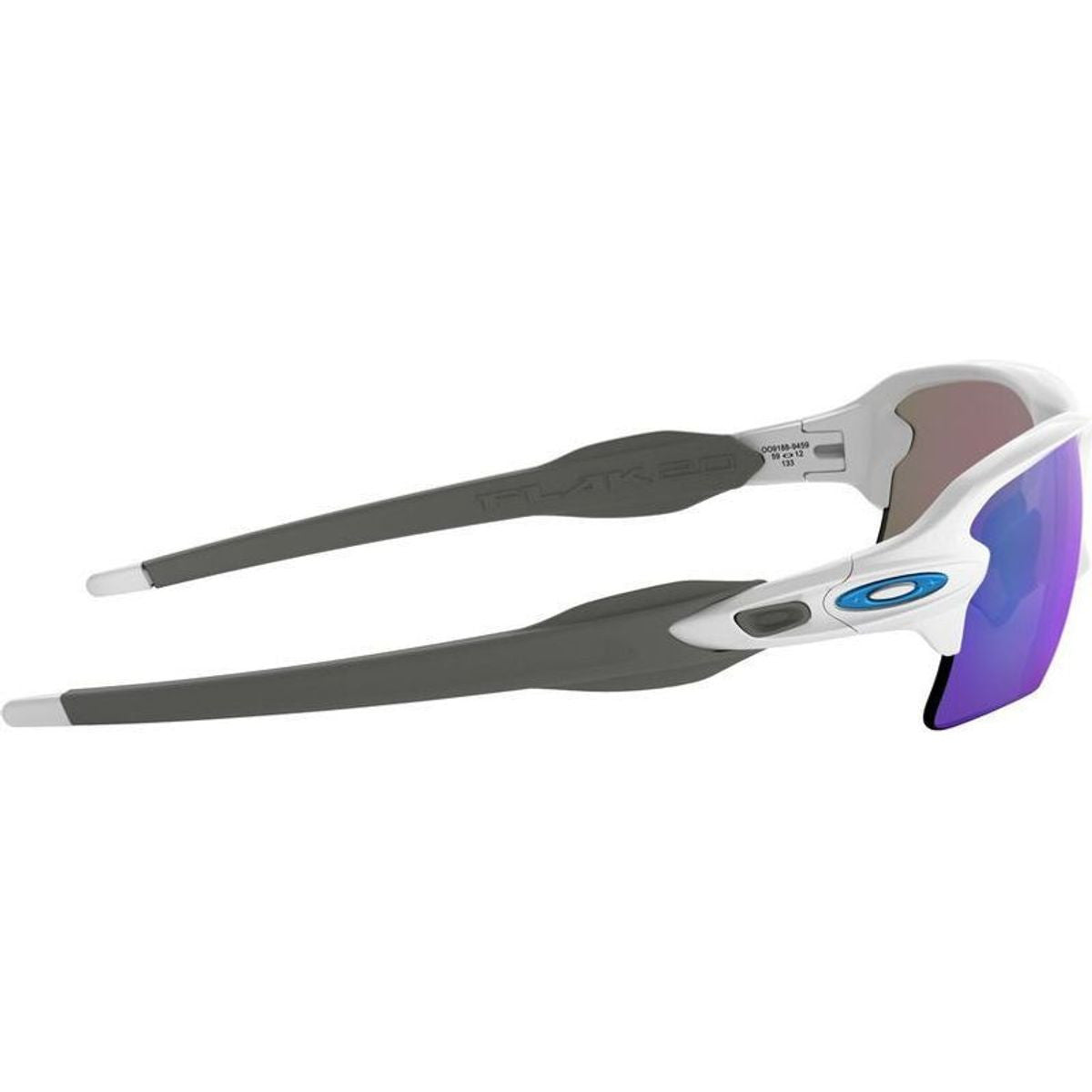 Flak 2.0 XL, Polished White/Prizm Sapphire Lenses