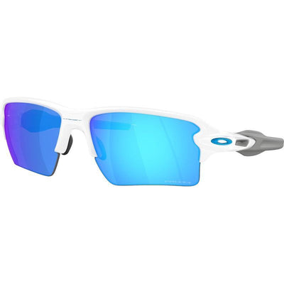 Flak 2.0 XXL, Polished White/Prizm Sapphire Lenses