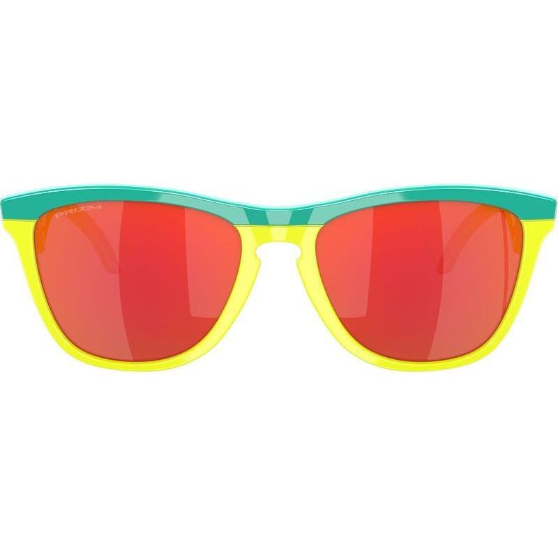 Frogskins Hybrid, Celeste and Tennis Ball Yellow/Prizm Ruby Lenses