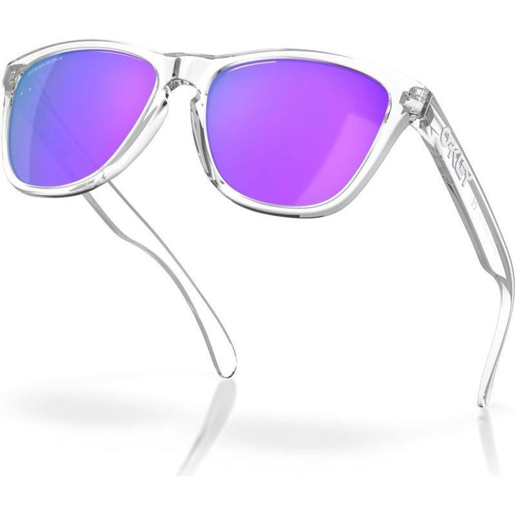 Frogskins, Polished Clear/Prizm Violet Lenses