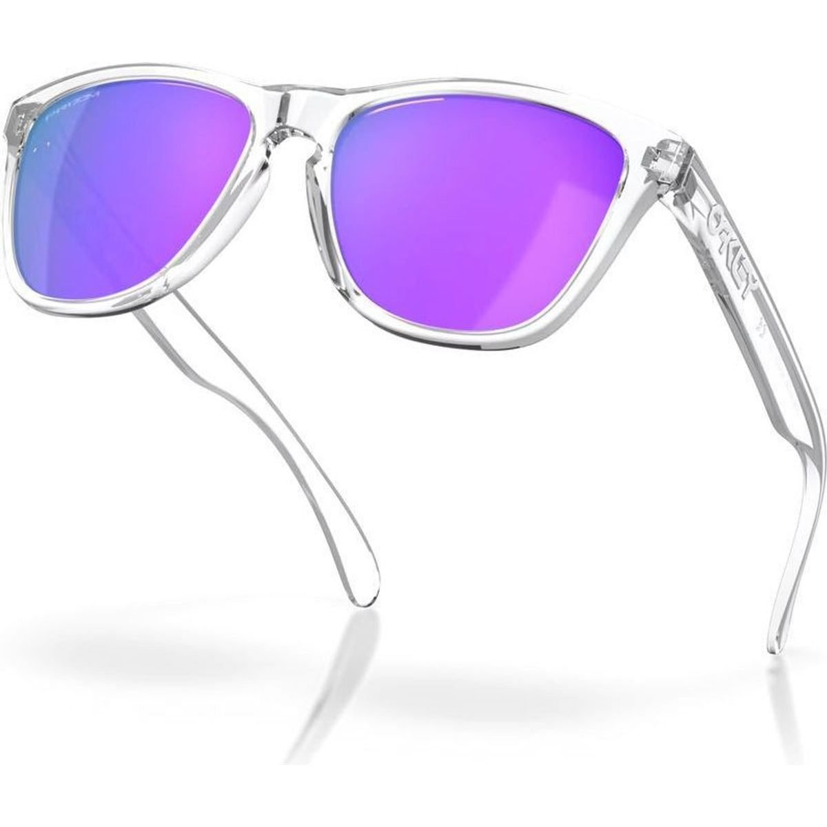 Frogskins, Polished Clear/Prizm Violet Lenses