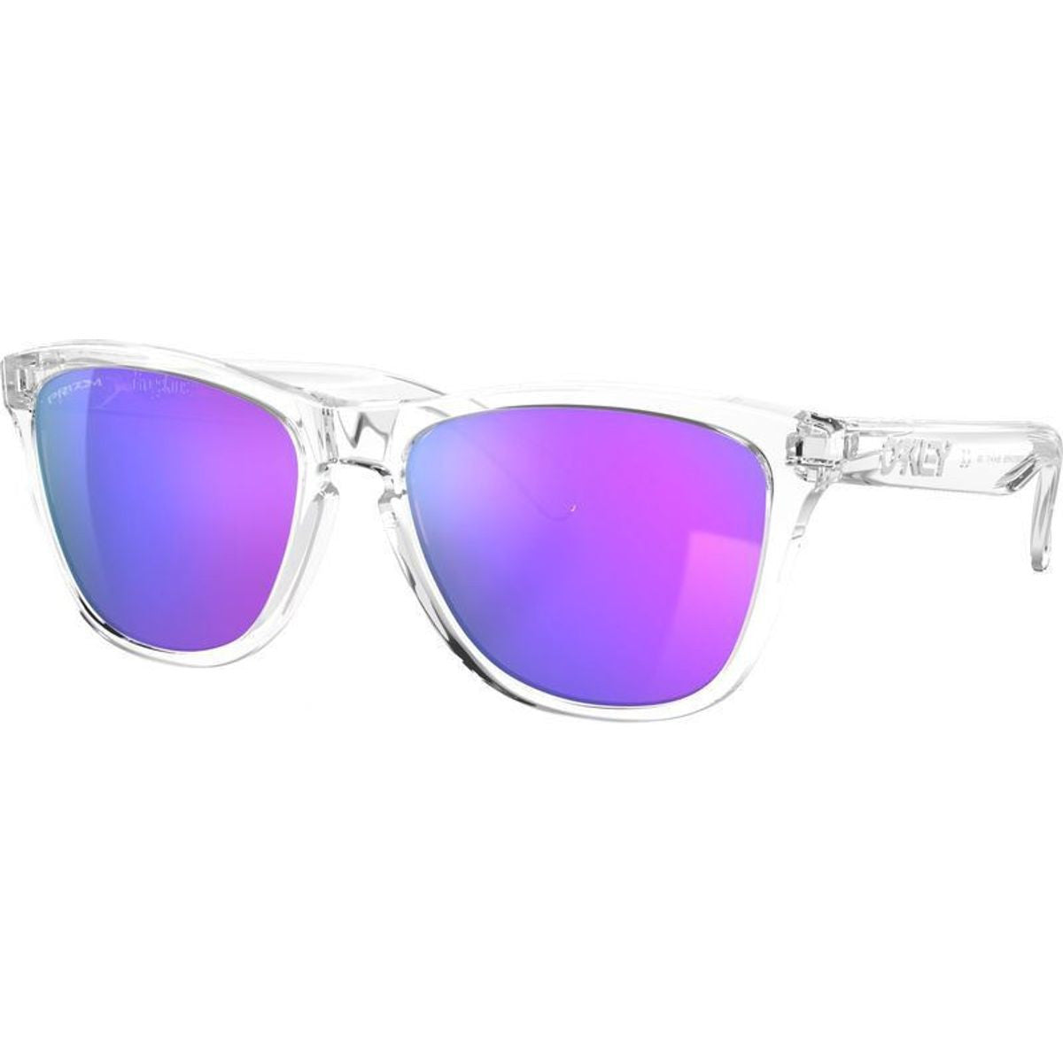 Frogskins, Polished Clear/Prizm Violet Lenses